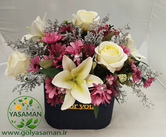 باکس گل تزئینی مصنوعی برای هدیه