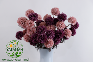 شاخه گل داودی توپی مصنوعی لوکس یاسمن