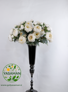 شاخه گل رز پیونی مصنوعی لوکس یاسمن