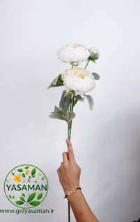 شاخه گل رز پیونی مصنوعی لوکس یاسمن