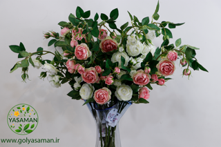شاخه گل رز مصنوعی لوکس یاسمن